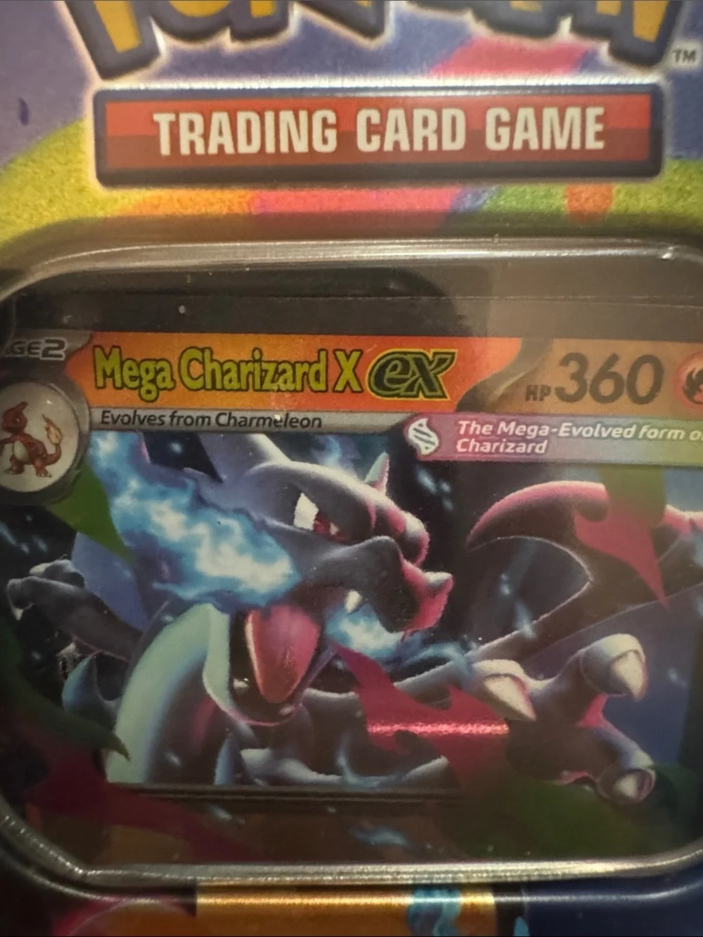 Mega Charizard X Tin Pokémon TCG 4 booster packs New mega evolution